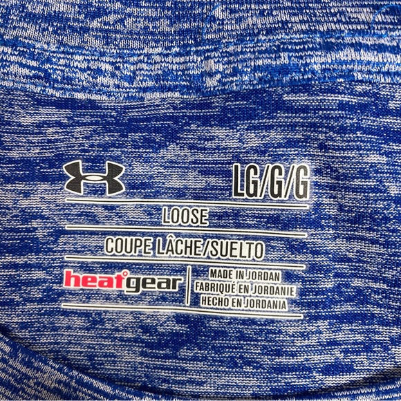 Under Armour Womens Twisted Tech Locker Tee In Space Dyed Blue Size L - Picture 10 of 13